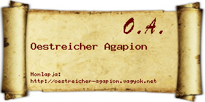 Oestreicher Agapion névjegykártya